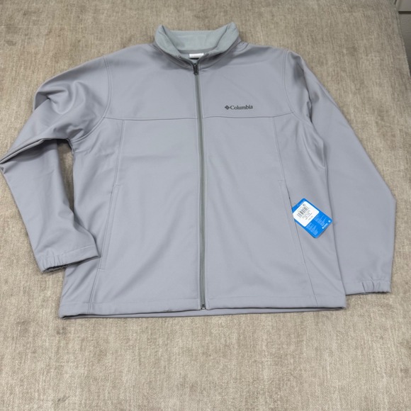 Columbia Bowen Lake II Softshell Jacket Mens XL City Grey Full Zip NWT